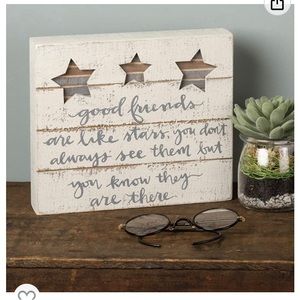 Primitives by Kathy hand lettered home decor sign